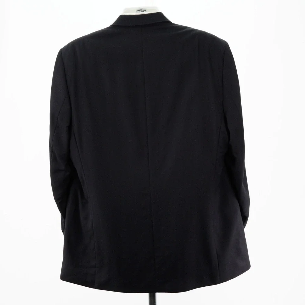 Pronto Uomo Worsted Wool Blue Sport Coat 48L 3-Button Ventless Blazer